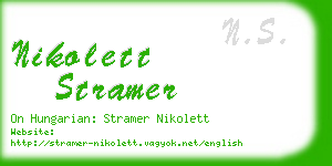 nikolett stramer business card